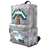 Minecraft Axe Print Gray Backpack