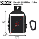 Mini Tactical Backpack, 6L Small Sling Backpacks Shoulder Bag For Running Travel Daypack with Carabiner For Men Women (Black)