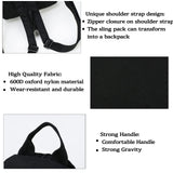 Mini Tactical Backpack, 6L Small Sling Backpacks Shoulder Bag For Running Travel Daypack with Carabiner For Men Women (Black)