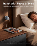 Mini Universal Travel Adapter, 【2026 Ultra - Thin】 PD 25W 4 - Port Power Adapter with 1 AC, 1 USB - A, and 2 USB - C Ports, Smart Temperature Control, Compatible for EU/UK/AU/AS, Ideal for Travel Essentials