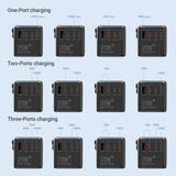 MINIX 170W Universal Travel Adapter GaN III Travel Adapter Worldwide with 3 USB - C & 1 USB - A Ports, International Power Adapter Compatible with US/UK/EU/AU for Laptops, Tablets, Phones, Cameras