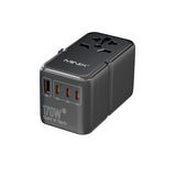 MINIX 170W Universal Travel Adapter GaN III Travel Adapter Worldwide with 3 USB - C & 1 USB - A Ports, International Power Adapter Compatible with US/UK/EU/AU for Laptops, Tablets, Phones, Cameras