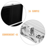 minkissy Aluminum Briefcase Tool Storage Box Lightweight Portable Multi - functional Aluminum Alloy Toolbox with Lock for Travel Work and Cosmetic Organization