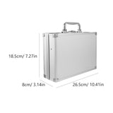 minkissy Aluminum Briefcase Tool Storage Box Lightweight Portable Multi - functional Aluminum Alloy Toolbox with Lock for Travel Work and Cosmetic Organization