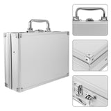 minkissy Aluminum Briefcase Tool Storage Box Lightweight Portable Multi - functional Aluminum Alloy Toolbox with Lock for Travel Work and Cosmetic Organization