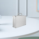minkissy Aluminum Briefcase Tool Storage Box Lightweight Portable Multi - functional Aluminum Alloy Toolbox with Lock for Travel Work and Cosmetic Organization