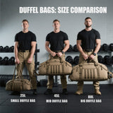 Miramrax Travel Duffle Bag Backpack for Men - Large Tactical Bags Weekender Gym Bag for Overnight Traveling Military Workout Deployment Sports (Coyote, 45L)