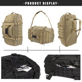 Miramrax Travel Duffle Bag Backpack for Men - Large Tactical Bags Weekender Gym Bag for Overnight Traveling Military Workout Deployment Sports (Coyote, 45L)