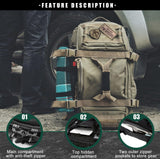 Miramrax Travel Duffle Bag Backpack for Men - Large Tactical Bags Weekender Gym Bag for Overnight Traveling Military Workout Deployment Sports (Coyote, 45L)