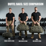 Miramrax Travel Duffle Bag Backpack for Men - Large Tactical Bags Weekender Gym Bag for Overnight Traveling Military Workout Deployment Sports (Green, 25L)