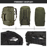 Miramrax Travel Duffle Bag Backpack for Men - Large Tactical Bags Weekender Gym Bag for Overnight Traveling Military Workout Deployment Sports (Green, 25L)