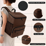 MIRASON Cooler Backpack Insulated Leak Proof Beach Backpack Cooler Bag, Cooling Beer Lunch Backpack Cooler for Men Women Picnic Hiking Camping Travel with 4 Pockets, Brown