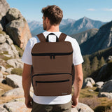 MIRASON Cooler Backpack Insulated Leak Proof Beach Backpack Cooler Bag, Cooling Beer Lunch Backpack Cooler for Men Women Picnic Hiking Camping Travel with 4 Pockets, Brown