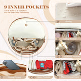 miss fong Diaper Bag Backpack Baby Diaper Bag, Large Leather Diaper Bag Backpack with Changing Pad,Pañaleras Para Bebe for Moms, Stroller Straps, and 2 Insulated Pockets(Convertible, Brown)