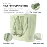 MISSION CASSI Boat Bag for Women, Lightweight Mesh Beach Tote with Waterproof Bottom, Premium Boat Tote Bag for Beach, Grocery, Travel, Pool & Outdoor Essentials
