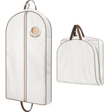 MISSLO 40" Cotton Garment Bags for Hanging Clothes Breathable Suit Cover Luxury Hanging Clothes Storage Foldable Coat Covers for Closet & Travel for Jacket, Shirt, Dress