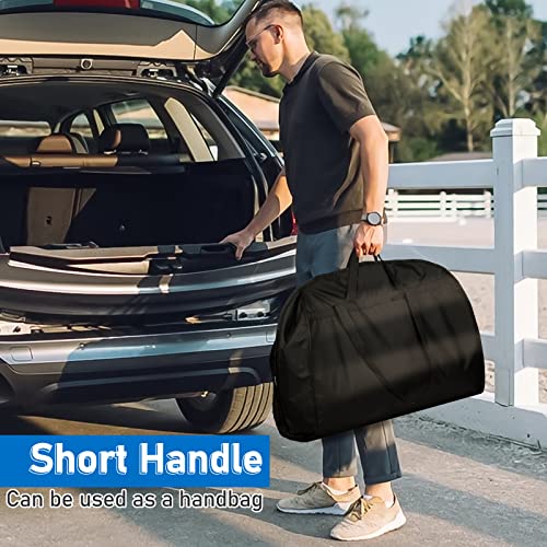 MISSLO 43" Heavy Duty Garment Bags for Travel 6" Gusseted Suit Bags for Closet Storage 4 Handles Hanging Clothes Bag with Pocket Mens Suit Cover for Shirts, Coats, Dresses