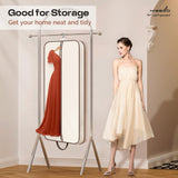 MISSLO 60" Foldable Garment Bags for Travel for Women Dress Bags for Gowns Long Hanging Bag for Closet Storage Dress Protector Bag for Gowns, Suits, Coats, Beige