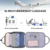 MIUSSE MAX 16 Inch Carry On Luggage, Carry On Suitcase Airline Approved, Softside Underseat Suitcase with TSA Lock & Spinner Wheels for Business Travel Non-Expandable, 15.5x8x13 No Oversize Risk