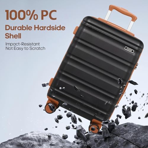 MIUSSE MAX 7 Piece Luggage Sets with Premium YKK Zipper, 20/24/28in PC Hardside Suitcase With Spinner Wheels, Luggage Airline Approved, Durable Suitcase Sets with TSA Locks for Travel