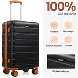 MIUSSE MAX Luggage Sets 3 Piece, 20 Inch Hardshell Carry On Luggage 22x14x9 Airline Approved, Suitcase with TSA Locks & YKK Zippers, Carry On Suitcase with Wheels for Men & Women Travel