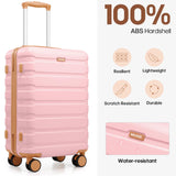 MIUSSE MAX Luggage Sets 3 Piece, 20 Inch Hardshell Carry On Luggage 22x14x9 Airline Approved, Suitcase with TSA Locks & YKK Zippers, Carry On Suitcase with Wheels for Men & Women Travel