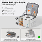 mixi 17x14x9 Carry On Luggage Underseat PC Hard Shell Suitcase Top Opening Aluminum Frame Travel Suitcases with Wheels, Smoke White
