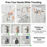 mixi 2 - Piece Luggage Sets with Cup Phone Holder and Charger Hard Shell Suitcases with Spinner Wheels, 20+26 Smoke White