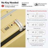mixi 20 Inch Carry On Luggage 22x14x9 Airline Approved PC Hard Shell Suitcase Top Opening Aluminum Frame Travel Suitcases with Wheels, Lark Yellow