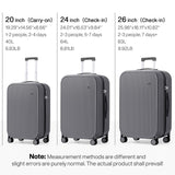 mixi 20 Inch Carry On Luggage PC Hardside Suitcases with Wheels & TSA for Travel Woman Men, Rock Gray