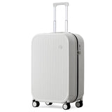 mixi 20 Inch Carry On Luggage PC Hardside Suitcases with Wheels & TSA for Travel Woman Men, Smoke White