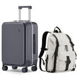 mixi 20 Inch Carry On Luggage with Cup Holder and 18 Inch Travel Backpack as a set