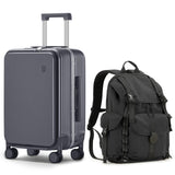 mixi 20 Inch Carry On Luggage with Cup Holder and 18 Inch Travel Backpack as a set