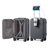 mixi 20 Inch Carry On Luggage with Cup Holder and 18 Inch Travel Backpack as a set