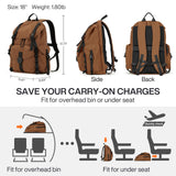 mixi 20 Inch Expandable Wide Handle Carry On Luggage and 18 Inch Travel Backpack as a set