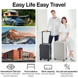 mixi 20 Inch Expandable Wide Handle Carry On Luggage and 18 Inch Travel Backpack as a set