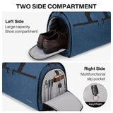 mixi Carry On Garment Bag for Travel 56L Convertible Duffle Bag for Men Women 2 in 1 Hanging Luggage Suitcase Dress Suit Travel Bag with Shoes Pouch, Sapphire Blue