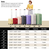 mixi Carry on Luggage, 20'' Suitcase Spinner Wheels Luggage Hardshell Lightweight Rolling Suitcases PC with Cover & TSA Lock for Business Travel, Avocado Green