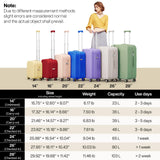 mixi Carry on Luggage, 20'' Suitcase Spinner Wheels Luggage Hardshell Lightweight Rolling Suitcases PC with Cover & TSA Lock for Business Travel, Red