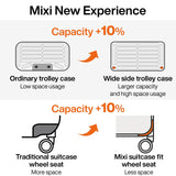 mixi Carry On Luggage Airline Approved Wide Handle Lightweight Luggage PC Hard Shell Suitcases Rolling Suitcases with Spinner Wheels & TSA Lock, 20 Inch Smoke White