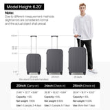mixi Carry On Luggage with Cup Phone Holder Hard Shell Rolling Travel Suitcase with Spinner Wheels,20 Inch Rock Grey