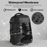 mixi EliteSeries 60L Vacuum Travel Backpack with Pump, Expandable Compression Carry On Luggage Bag Waterproof TSA Lock Suitcase, Black