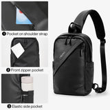 mixi EliteSeries Sling Bag Small Casual Daypack Crossbody Chest Bag One Shoulder Travel Backpack Waterproof Lightweight Versatile - 13 Inch, Black