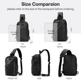 mixi EliteSeries Sling Bag Small Casual Daypack Crossbody Chest Bag One Shoulder Travel Backpack Waterproof Lightweight Versatile - 13 Inch, Black