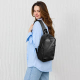 mixi EliteSeries Sling Bag Small Casual Daypack Crossbody Chest Bag One Shoulder Travel Backpack Waterproof Lightweight Versatile - 13 Inch, Black