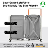 mixi Large Capacity Expandable Carry On Luggage Airline Approved 20'' Lightweight Luggage Wide Handle PC Hardshell Suitcases with Spinner Wheels & TSA Lock, Smoke White