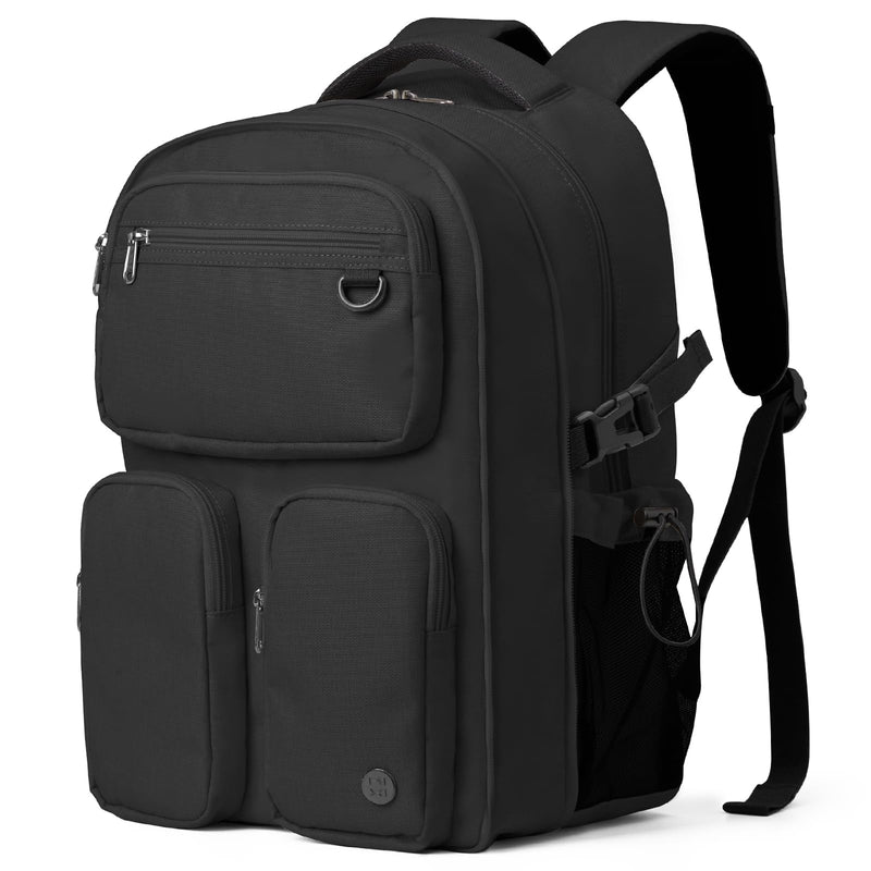 mixi Large Capacity Travel Laptop Backpack, Lightweight Durable College Bookbag Men Woman 15.6" Computer Bag, Water Resistant Outdoor Hiking Backpacks With Multifunction Pockets, 16 Inch Expandable