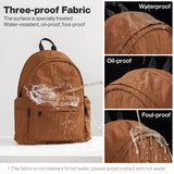 mixi Outdoor Lightweight Backpack Casual Carry On Laptop Backpack Travel Bookbag for Women Men, Water Resistant Durable Hiking Bag for Camping Weekender Sports College Work, 17 Inch, Brown