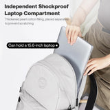 mixi Outdoor Lightweight Backpack Casual Carry On Laptop Backpack Travel Bookbag for Women Men, Water Resistant Durable Hiking Bag for Camping Weekender Sports College Work, 17 Inch, Light Gray