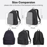 mixi Outdoor Lightweight Backpack Casual Carry On Laptop Backpack Travel Bookbag for Women Men, Water Resistant Durable Small Hiking Bag for Camping Weekender Sports College Work, 15 Inch, Black